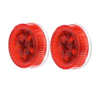 TINEASUR 2Pcs LED Trailer Marker Lights Red 5-LED Side Indicator Lamps for Car Truck Van Camper Safety Anti-Collision Rear Tail Lights