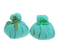 TINEASUR 2pcs Massage Moxa Compress Balls Green Cotton Material, Multi-Functional Herbal Heating Bags Suitable for Home and Facial Therapy