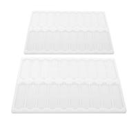 TINEASUR 2pcs Microscope Slide Drying Rack with 20 Slots, White Microscope Slides Holder Tray for Laboratory Experiments and Microbiology Cell Studies