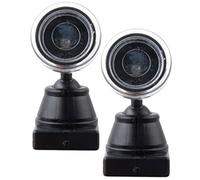 TINEASUR 2pcs Mini Railroad Signal Light Model, Green DIY Sand Table Spotlight for Model Railway Scenery, Small Train Layout Building Accessory