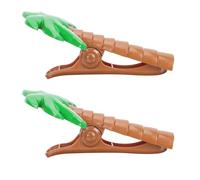 TINEASUR 2pcs Multifunctional Towel Clamp Quilt Clip Clothes Line Clip Palm Tree Shaped Plastic Lightweight Strong Clamping Force Prevent Clothes from Being Blown by The Wind for Quilt