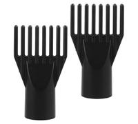 TINEASUR 2pcs Nozzle Comb Hair Dryer Attachment Universal Blow Dryer Nozzle Black Abs Plastic Material Maximize Volume Eliminating Curling for Travel and Barber Shop