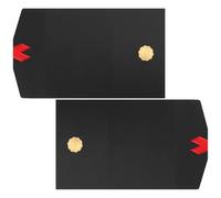 TINEASUR 2pcs Paperboard Diploma Covers Three-fold Protective Certificate Holders for Awards Graduation Documents Certificate Envelopes Black