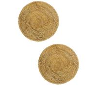 TINEASUR 2pcs round Loofah Coasters Set, Easy to Clean and Won't Scratch Table, for Making Unique Crafts Or as A Housewarming