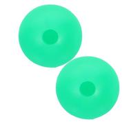 TINEASUR 2pcs Silicone Tuning Fork Stand, Tuning Fork Holder, Round Green Silicone Base with Secure Stabilisation for Yoga, Sound Healing and Professional Musicians