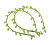 TINEASUR 2pcs Small Leaf Headband Greenery Headpiece Artificial Leaf Hairbands for Wedding Hair Accessories Birthday Party Photo Shoot Outdoor Events