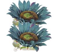 TINEASUR 2Pcs Sunflower Curtain Holdback Clips, Non-Punch Drapery Tieback Clamp for Home Window, Decorative Curtain Tiebacks Binding Function