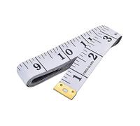 TINEASUR 2pcs White Vinyl Sewing Measuring Tape 1.5m Long and 1.2cm Wide with Double Scale in Inches and Centimeters, Soft Flexible Ruler for Accurate Body Measurement and Tailoring