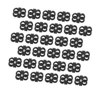 TINEASUR 30 Pcs Black Plastic Shoelace Locks for Outdoor Use, Safe and Sturdy Shoe Strap Buckles with Large Holes, Lightweight and Practical Lace Fasteners for DIY Shoelace Crafts