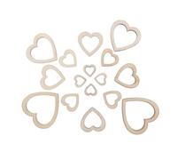 TINEASUR 300pcs Hollow Heart Shaped Wood Cutouts Unfinished Mini Wooden Slices for Wedding Valentines Day Thanksgiving DIY Craft Decorations and Hanging Tags