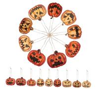 TINEASUR 36pcs Pumpkin Pendant Halloween Theme Pendant Hanging Paper Tags Pumpkin Design Paper Tag Halloween Hanging Decorating Decorations Ornaments