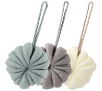 TINEASUR 3pcs Body Scrubber Exfoliating Bath Sponge Pe Material Produce Thick and Rich Foam Will Not Irritate Skin Strong Lanyard Bathroom Bath Sponge Shower Scrubber for Daily Bathing