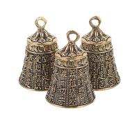TINEASUR 3pcs Copper Wind Chime Keychain Retro Style Bell Shape Pendants for Key Ring Hanging Creative Fashion Keychain Ornament for Daily Use