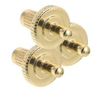 TINEASUR 3Pcs Electric Guitar Bridge Studs 4Mm Mounting Screws Gold Guitar Bridge Hex Screws for Maintenance and Height Adjustment