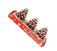 TINEASUR 3pcs Pine Cone Christmas Candles Set Made of Paraffin with Delicate Christmas Theme Design, Decorative Candle for Party and Holiday Home Decoration