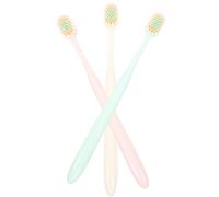 TINEASUR 3pcs Portable Toothbrushes Soft Bristles Wide Thin Brush Head Plastic Gentle Cleaning Comfortable Teeth Cleaning for Adults Daily Use Home