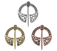TINEASUR 3Pcs Retro Breastpins Vintage Brooches Clothing Accessories for Women and Men for Weddings Christmas Birthdays and More Durable Alloy Design Antique Silver Bronze and Copper