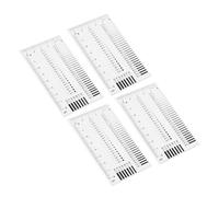 TINEASUR 4 Pcs Plastic Small Rulers with Material for Line Width Measurement and Size Estimation Chart, Lightweight Flaw Detection Tools on The Go Inspections and Fieldwork