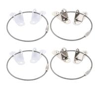 TINEASUR 4 Sets Furniture Anti-tip Straps Cabinet Anti-tip Fixing Strap Protection Device Reliable Easy Installation Iron Stainless Steel Home Safety