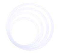 TINEASUR 4pcs Drum Mute Rings Kit White PC Film Drum Silence Dampers Easy to Carry and Not Easy to Deform or Break, for Practice and Tone Control
