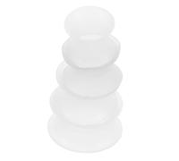 TINEASUR 4pcs Glow the Dark Silicone Ear Stretching Plugs Ear Tunnels Plugs White for Performances and Occasions