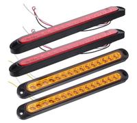 TINEASUR 4pcs LED Trailer Tail Brake Light with Multifunctional Design, Weather-resistant Plastic Rear Lights for Heavy Duty Vehicles and Rvs, Featuring Red and Yellow Signal and Brake