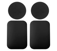 TINEASUR 4pcs Matte Black Metal Plates for Phone Magnet Car Mount Adhesive Thin Magnetic Phone Mount Easy Installation and Scratch-resistant Design