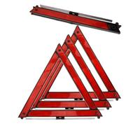 TINEASUR 4Pcs Reflective Triangle Warning Signs Foldable Car Emergency Roadside Safety Triangles Road Safety Reflectors for Vehicle Breakdown and Traffic