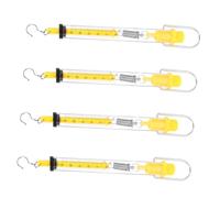 TINEASUR 4Pcs Spring Balance Dynamometer with Hook Tubular Force for Physics Experiments High Precision Plastic Mechanical Scale for Teaching and Classroom Use
