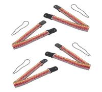 TINEASUR 4pcs Ukulele Woven Strap Bohemian Style Cotton Guitar Strap Belts Adjustable Length Soft to The Touch Reducing Fatigue Performance Accessories