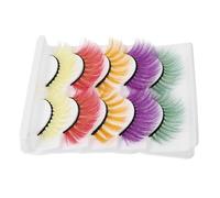 TINEASUR 5 Pairs Vivid Halloween Party Fake Eyelashes Soft Simulated Material False Lashes for Cosplay and Night out Makeup Looks