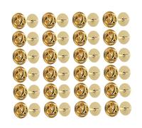 TINEASUR 50 Sets Butterfly Pin Backs with Safety Clutch Gold Iron Lapel Pin Backs for Crafts Tie Tack Brooches Badges and Jewelry Making Secure Clutch with Smooth Opening and Closing
