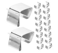 TINEASUR 50pcs Holiday Light Roof Clips Xmas Lights Gutter Hooks Hanging Christmas Lighting Clip Gutter Clips for Christmas Lights Holiday Light Clips Outdoor Light Clips Metal Silver