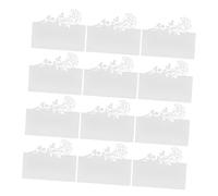 TINEASUR 50pcs Wedding Place Cards for Table Setting with Elegant Rose Cutout Printable Name Tent Cards for Party Shower Birthday and Reception Invitations