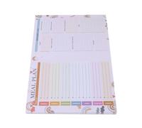 TINEASUR 52 Pages/book Magnetic Weekly Meal Planner Notebook Refrigerator Weekly Menu Board Paper Elegant Style Family Involvement Withstand Daily Use Kitchen Organizer