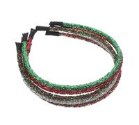 TINEASUR 5pcs Glitter Christmas Headbands Hair Accessories Elf Headwear for Christmas Party Hairband