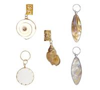 TINEASUR 5pcs Hairpiece Rings Hairpiece Pendant Conch Material Mixed Style Creative Versatile Hair Accessories for Men Women Party Holiday Assorted style