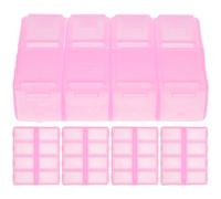 TINEASUR 5pcs Portable Pill Organizer Small Tablet Box Lightweight Wear-Resistant Pp Medicine Case Household and Travel Medicine Organizer for Travelers and Office Workers