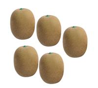 TINEASUR 5pcs Realistic Artificial Kiwifruit Fruit Model Props Made of Foam High Simulation Design for Preschool Enlightenment Education and Decoration
