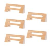 TINEASUR 5pcs Sanxian Bridge for Traditional Music Hollow Aged Bamboo Design, Professional Three-string Instrument Bridge for Tone Enhancement and Noise Reduction, for Folk Instrument