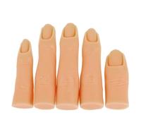 TINEASUR 5pcs Silicone Nail Practice Fingers with Flexible Joints Comfortable Touch Nail Art Training Tool for DIY Practice and Professional Use