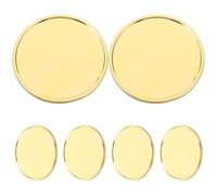 TINEASUR 6 Pack Golf Ball Markers for Golf Tournament and Course, Compact Lightweight Iron Material, Golden Colour, Blank Design Suitable for Coaches and Beginners