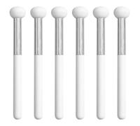 TINEASUR 6 pcs Mushroom Head Concealer Brushes with Sponge Tips Wood Handles Lightweight Makeup Applicators for Face Concealer Suitable for Beginners and Professionals Portable for Home and