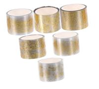 TINEASUR 6 Rolls Decorative Washi Tape Each with Foil Patterns Butterflies Pinecones Ginkgo Leaves Stars for Scrapbooking Wrapping DIY Crafts