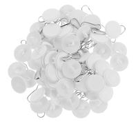 TINEASUR 60pcs Self Adhesive Ceiling Hooks, Iron Plastic Round Utility | Quick Installation, Secure Heavy Hanging, Design, Space Optimization, for Homes Offices Renters