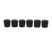 TINEASUR 6pcs Foot Cap Rubber Bottom Cover Wear Resistant Shock Absorption for 25mm Diameter Microphone Stand Tubes Black Professional Instrument Accessories for Performances and Audio
