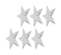 TINEASUR 6pcs Glitter Patch Star Applique Decorative Iron Sew for Clothing Jacket Hat Shoes Bags DIY Craft Sequin Star Pattern