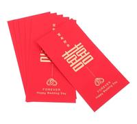 TINEASUR 6pcs Red Packet Money Envelopes for Weddings and Chinese Lunar New Year Chinese Style Paper Red Envelopes with Wishes for Good Blessings and Joys Decorative Festival Present