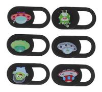 TINEASUR 6pcs Webcam Cover Slide Laptop Camera Cover Decorative Pattern Easy Peel Stick for Computer Phone