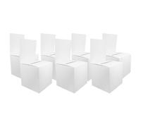 TINEASUR 7pcs White Cardboard Suggestion and Raffle Ticket Boxes with Slot, Large Capacity Fundraising Donation Collection Case, Multipurpose Design and Easy Assembly for Festive Occasions